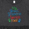 thumbnail image 4 of Inktastic My Great Grandma Loves Me for Grandson Girls Toddler Dress, 4 of 5