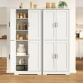thumbnail image 6 of Jotoa Kitchen Pantry Cabinet, 70" Freestanding White Pantry Storage Cabinet with Doors and Shelves, for Bathroom, Dining Room, Living Room, 6 of 7