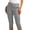 Gray, variant on Womens Capri Pants High Waisted Straight Leg Yoga Capris Leggings with Pockets Crop Workout Summer Pants Black XXL(XXL)