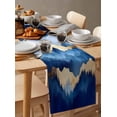 thumbnail image 2 of Table Runner Abstract Ombre Blue White Mountain Table Decoration for Kitchen Dinning Modern Art Table Decoration for Indoor Outdoor Party Wedding Decor 13x72inch, 2 of 7