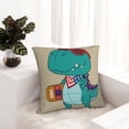 thumbnail image 6 of Fuzoiu Cool Dino Playing Skateboard Print Square Pillow Cover,Hidden Zipper Design,Luxury Square Pillow Case, Throw Pillow,Couch Cushion-16"x16", 6 of 7