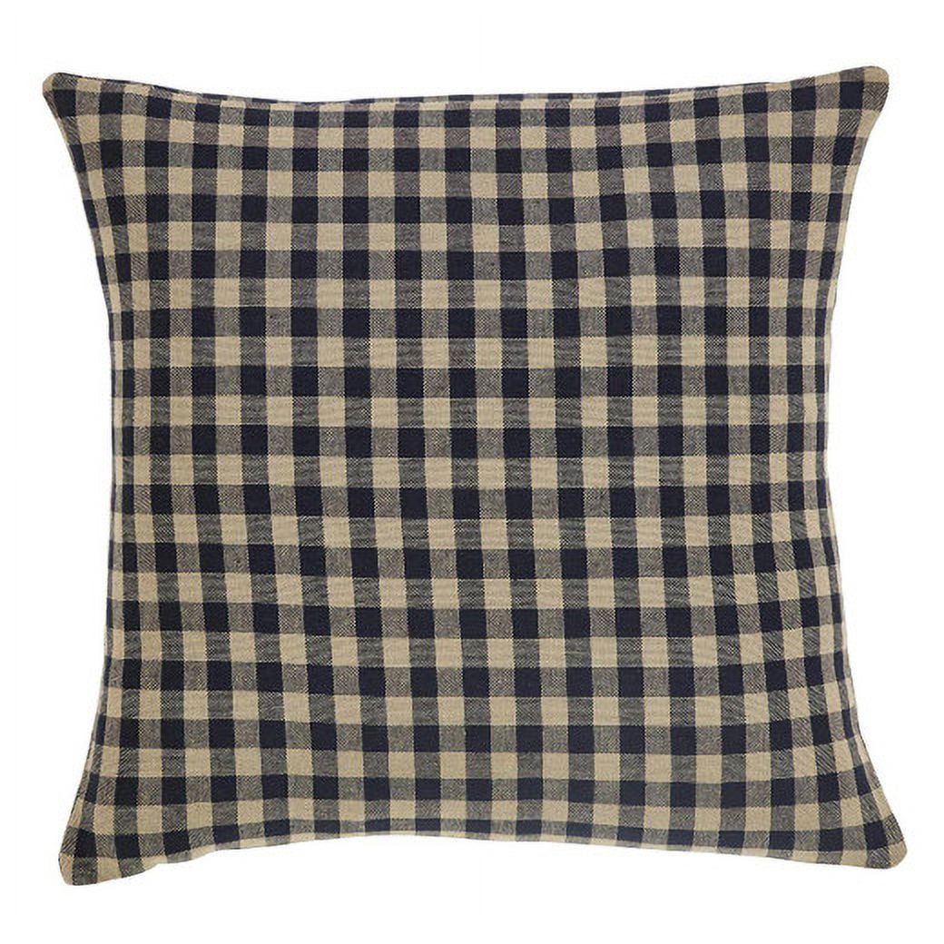 VHC Brands, Black Check, Cotton, 16x16, Fabric Pillow, Black
