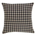 thumbnail image 2 of VHC Brands, Black Check, Cotton, 16x16, Fabric Pillow, Black, 2 of 4