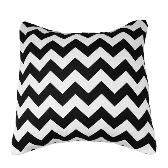 Cotton Chevron Decorative Throw Pillow/Sham Cushion Cover Black