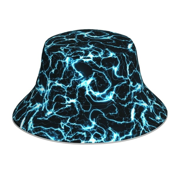 Fotbe Lightning Sombrero Tipo Pescador con Estampado – Sombrero de Sol de Algodón de Moda para Playa, Golf, Pesca