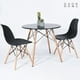thumbnail image 3 of Mesa Redonda De Madera Estilo Minimalista Moderno 80 cm Negro Mirel Mesa, 3 of 10