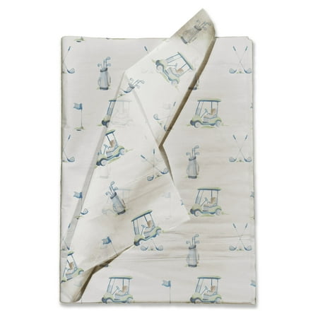 Pro Supply Global Golfing Printed Tissue Paper for Gift Bags or Boxes and Wrapping - Golf Bulk Decorative Art Tissue Paper for Packaging and Gifting | 24 Sheets 20" x 30"