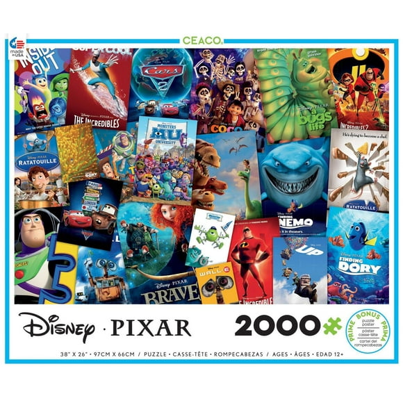 Puzzle Ceaco 2000 pièces Disney / Pixar - Affiches de cinéma