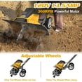 thumbnail image 4 of EVEAGE Electric Corded Garden Tiller and Cultivator, 120V 18-Inch 13.5AMP Rototiller Tool, 4'' - 8'' Tilling Depth Foldable Handle 6x4 Tines, 4 of 9