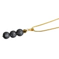 thumbnail image 2 of Lava Stone Bead Necklace - Golden Necklace Pendant Jewelry for Women, 2 of 5