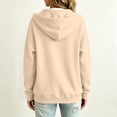 thumbnail image 4 of Oversized Zip Up Hoodie For Women Casual Long Sleeve Sweatshirts Fall Winter Track Jackets Beige XL, 4 of 8
