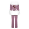 thumbnail image 5 of ChaoHeng Womens 2 Piece Outfit Lounge Set 2025 Christmas $10(Purple,XL), 5 of 7