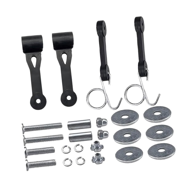 Conjunto de pestillo de cortacésped, componentes de hardware, reemplaza los accesorios de reparación con correas de pestillo de capó con gancho para