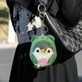 thumbnail image 2 of Gallickan Penguin Animal Stuffed Doll Plush Toy with Keychain, 4 Inch Mini Penguin Key Holder Bag Pendant Party Favor Gifts Toys For Boys Girls Kids, Green, 2 of 7