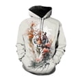 thumbnail image 2 of Sudadera con estampado de tigre para hombre, nueva moda 2023, sudadera holgada con bolsillo y estampado 3D, sudadera de manga larga, ropa para hombre, 2 of 5