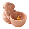 thumbnail image 3 of Bonita estatua de soporte de incienso de conejo, meditación de varilla de incienso, regalo del Día de San Valentín, quemador de incienso, soporte de v Rosa, 3 of 8