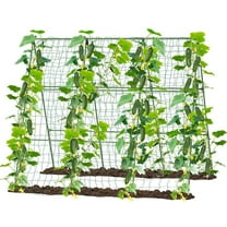 Cucumber Trellis for Raised Bed A-Shape Garden Trellis for Climbing Plants