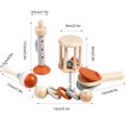 thumbnail image 3 of wowotier Wooden Baby Toy 5PCS, Montessori Toys for Babies 1-3 Years Old, Wooden Rattles Toy Set for Infant Grasping, Sensory Development, Gift for Baby Boys Girls (Natural Wood), 3 of 6