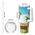 thumbnail image 5 of Lsque Mario Pattern 40 OZ Ice Bully Cup with Handle and Straw, Double Wall Stainless Steel Tumbler Travel Coffee Cup with Lid for Christmas Present, 5 of 8