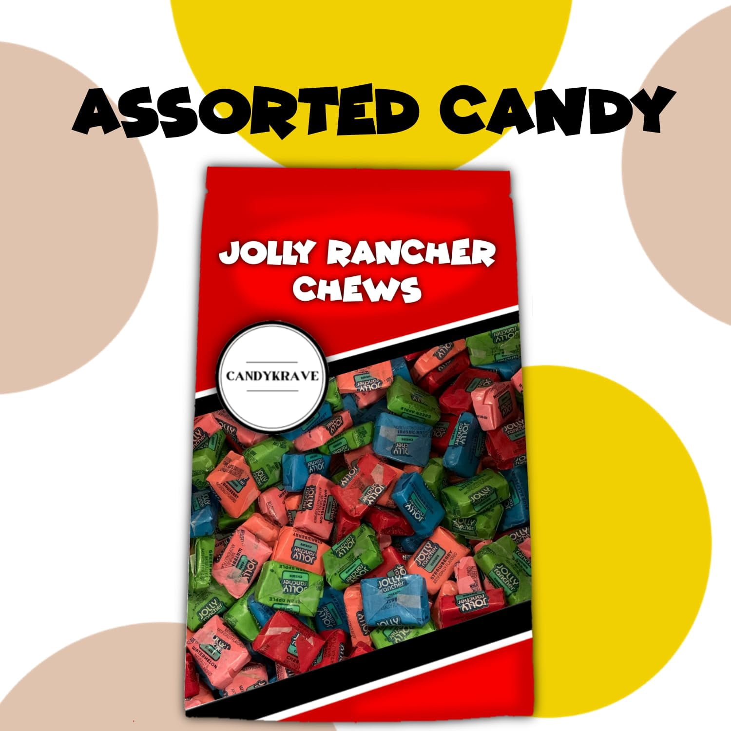 Jolly Ranchers Chews Candy - Assorted Flavors - 190 Pieces of Fruity Flavored Chews - Individually Wrapped Delicious Candy Chews for Birthdays, Easter, Christmas & Pantry (2 lbs)