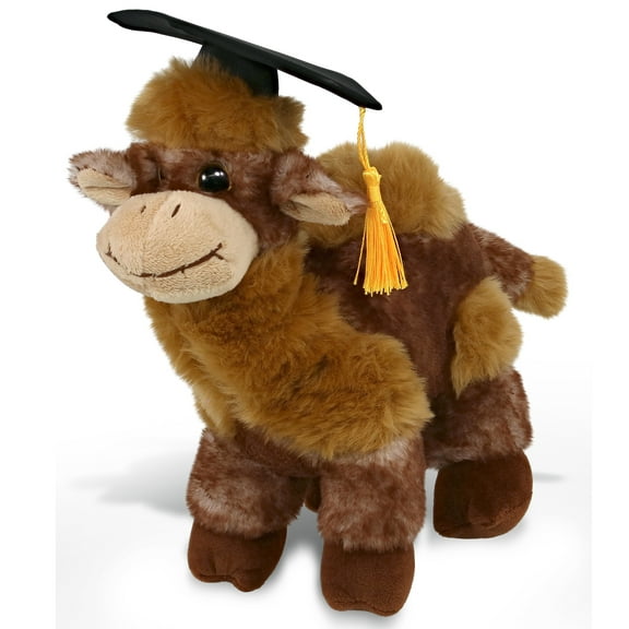 DolliBu Camel Graduation Plush Toy Stuffed Animal - Graduation Gift Stuff Animal Plush Toys with Cap with Tassel Outfit - Cute Graduation Gifts with Personalization - 10 Inches