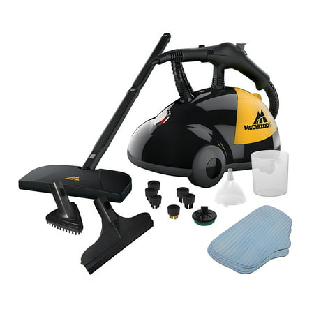 McCulloch MC1275 Heavy-Duty Steam Cleaner with 18 Accessories - All-Natural, Chemical-Free Pressurized Steam Cleaning for Most Floors, Counters, Appliances, Windows, Autos, and (Best Steam Window Cleaner)