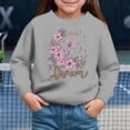 thumbnail image 2 of Gubotare Kids Sweatshirts Girls Trendy Girls Sweatshirts Print Sweater For Kids Girl Long Sleeve Sweatshirt Long Sleeve Shirts For Girls Size 5T 6T (Grey,5-6 Years), 2 of 4