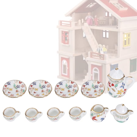High Simulation Doll Accessories Tea Set, Classic Style High Simulation Generous Collectible Dollhouse Kitchen Decor