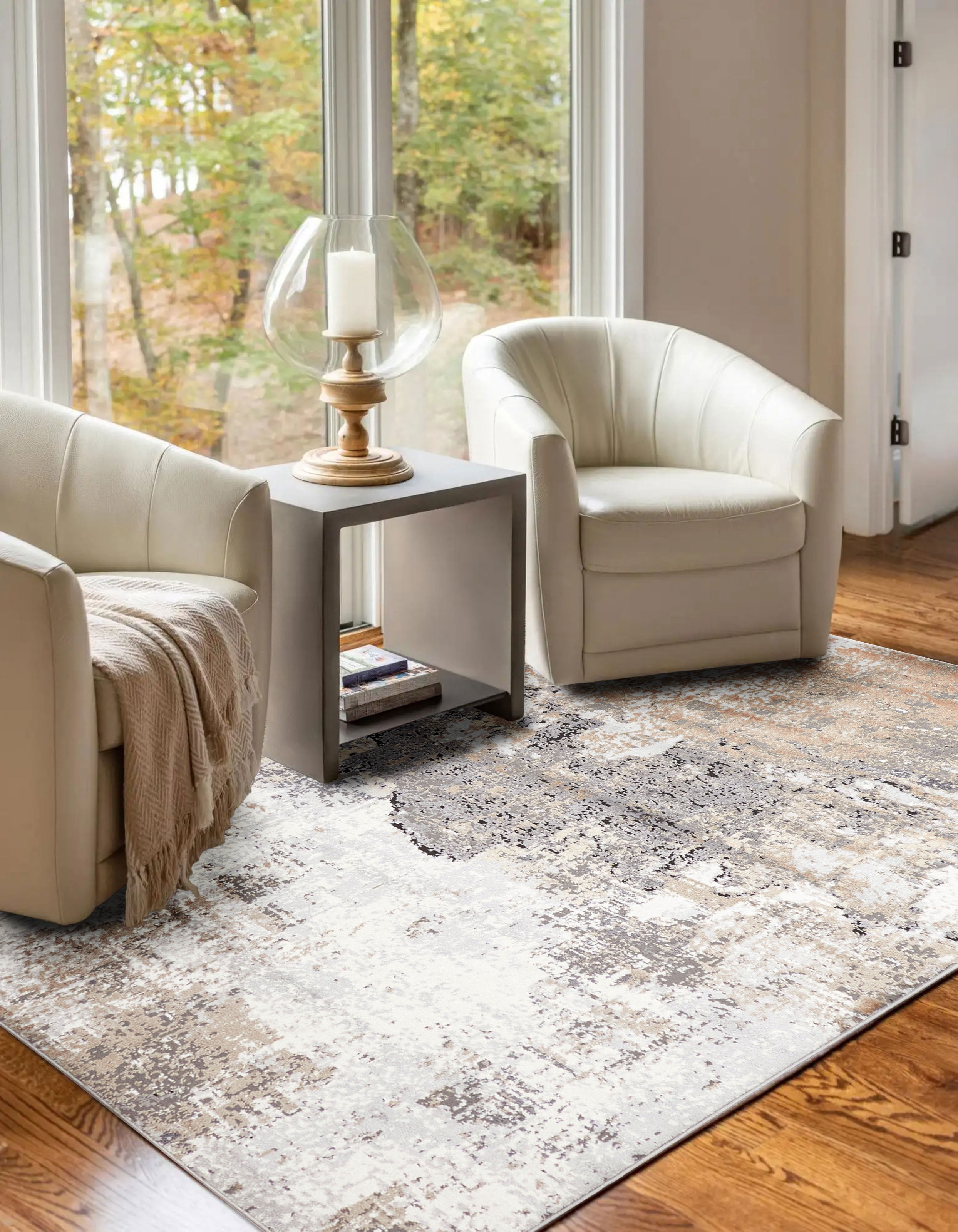 ECARPET Tapis Contemporain/Moderne Bronte pour Salon, Chambre, Salle A Manger, Entrée, Couloir et Plus Encore.