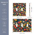 thumbnail image 2 of Yayeee Toggle Light Switch Wall Plate 3-Gang 6.37"x4.48" Decorative Outlet Cover, Vibrant Flowers, 2 of 7