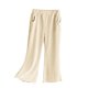 thumbnail image 1 of Odeerbi 1-10 Años Niñas Hielo Seda Pantalones Acampanados Lechuga Recortar Pantalones Pantalón Lindo Color Sólido Transpirable Pantalones, 1 of 5