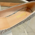 thumbnail image 4 of Guttear Women's Sparkling Glitter Heel Closed Toe Pumps Comfortable Mid Block Heel Slip-on Classic Party Dress Shoes, 4 of 4