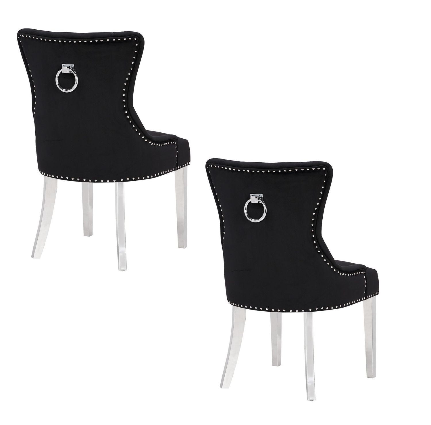 Chaises Chairus noires (lot de 2) pour salle à manger (Plata Import)