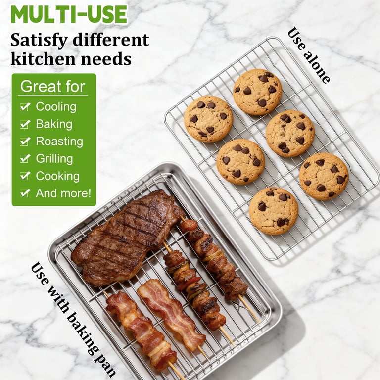 Vesteel Stainless Steel Cooling Rack, 2-Pack, 12" x 9" photo 7