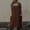 Brown, variant on Cotton Linen Apron for women Cross Back Apron Pinafore Dress for Baking Cooking Gardening Work