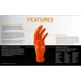 thumbnail image 2 of PermaSafe HD Orange Disposable Nitrile Gloves, 8+ Mil, Latex-Free, Raised Texture, Extreme-Duty Industrial, Mechanical(BOX of 100, Small), 2 of 8