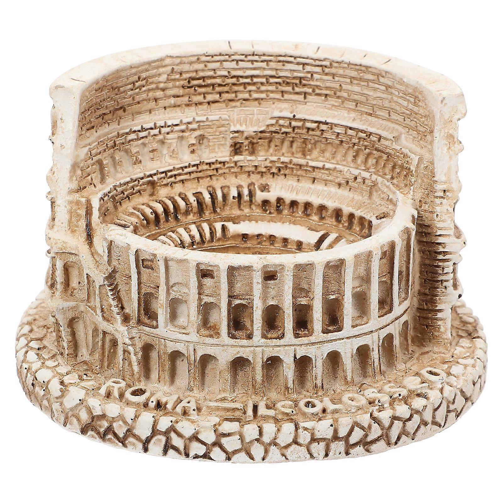 Ancient Roman Architecture Figurine Resin Colosseum Model Fish Tank ...