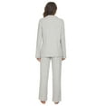 thumbnail image 3 of HEARTNICE Women Button up Pajama Set Long Sleeve Sleepwear Lightweight Pjs Set,(Grey Mel,2XL), 3 of 5
