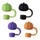 thumbnail image 1 of 4 tapas de pajita de silicona reutilizables con forma de calabaza para otoño, para Acción de Gracias, 10 mm/0,4 pulgadas, para vasos de 30/40 oz, 1 of 5