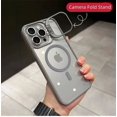 thumbnail image 3 of Étui de Protection pour Objectif Support Magnétique pour IPhone 15 12 13 14 11 Pro Max Plus Magsafe Support Anneau en Métal Transparent, 3 of 6