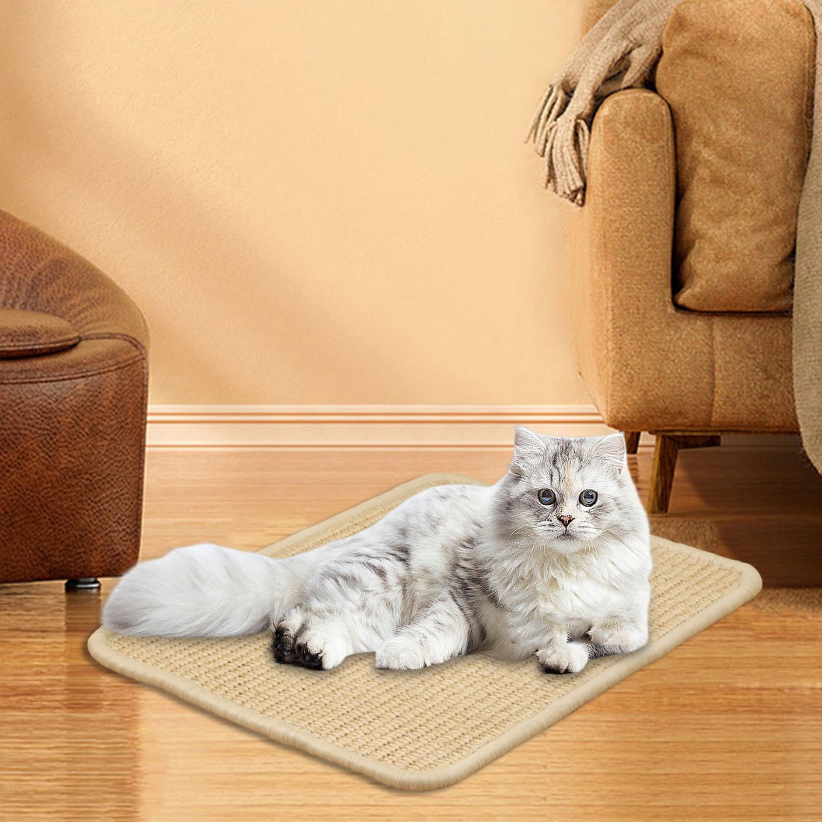 Bvdfgk Cat Scratcher Pad Sisal Cat Scratch Mat Edge Locking Processing Cat Sleeping Pad 40cmx60cm