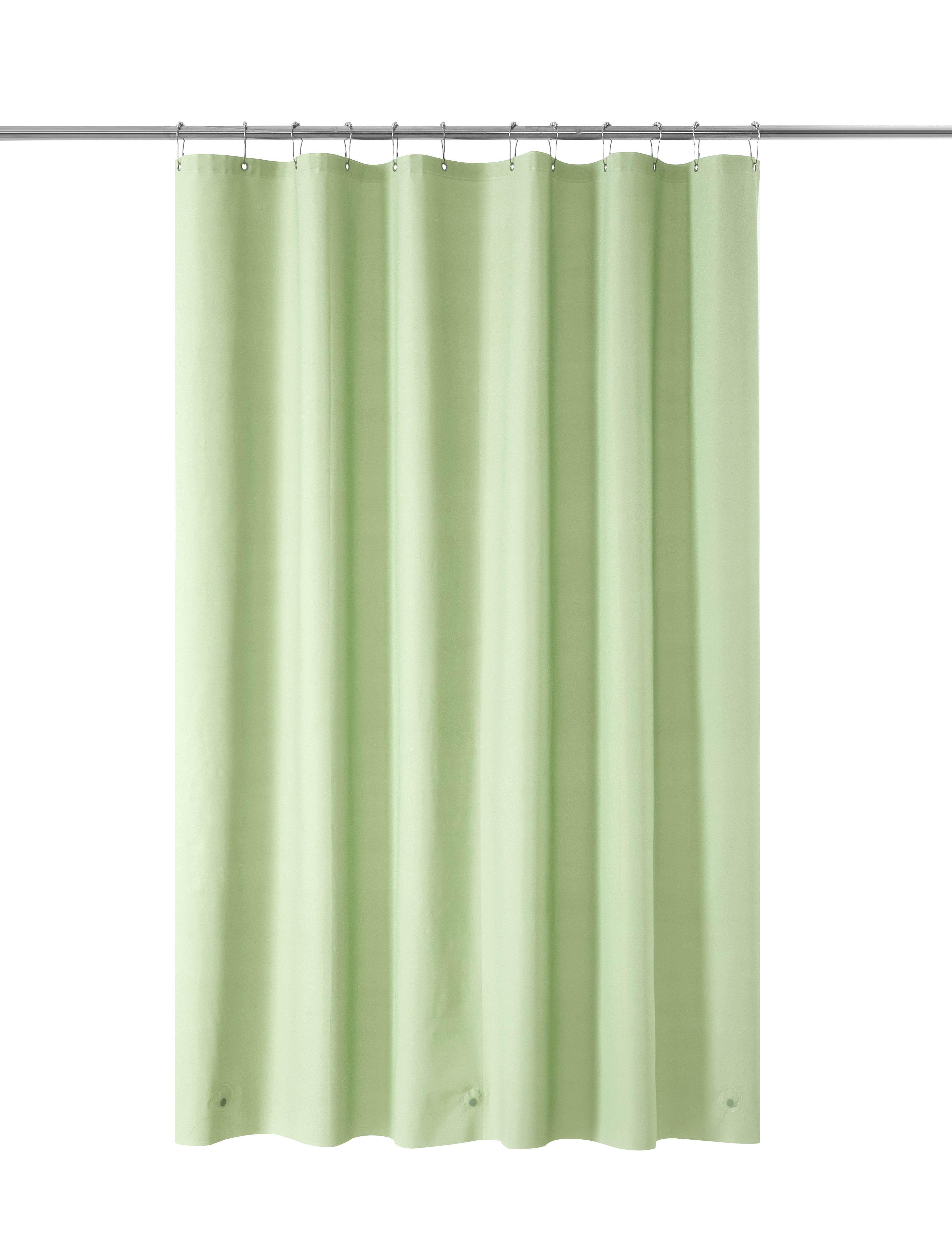 Mainstays 14-Piece Green Floral Shower Curtain Set with Hooks & Liner – 72x72