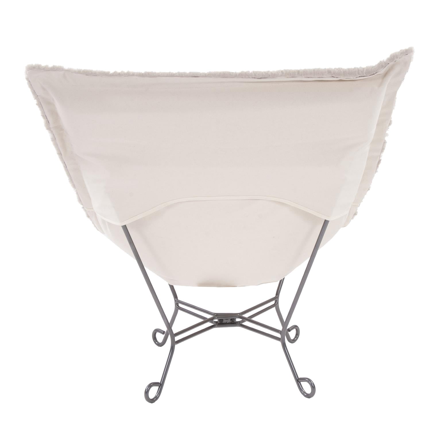 Scroll Puff Chair Angora Natural