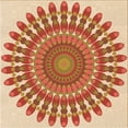 thumbnail image 1 of Ahgly Company Tapis d'Intérieur Lavable en Machine Carré Jaune Transitionnel, 8 Pieds Carré, 1 of 7