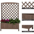 thumbnail image 5 of Aivituvin Raised Garden Bed with Legs Trellis Wooden Planter Box Outdoor for Gardening, 5 of 8