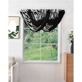 thumbnail image 2 of Waterfall Valances for Windows, Coral Black Kitchen Sheer Valance Curtains, Coastal White Ocean Marine Nautical Beach Rod Pocket Elegant Swag Valances for Living Room Bedroom, 47.2"x38.5", 2 Panel, 2 of 8