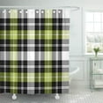 thumbnail image 1 of SUTTOM Green Check Tartan Plaid Pattern Chic Checkered Classic Geometric Grey Shower Curtain 60x72 inch, 1 of 1