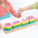 thumbnail image 3 of Apilador infantil,Bebé Niños Niño Apilador Juguete Geométrico,Animal Forma Geométrica Coincidencia De Formas,Juguete cognitivo apilable de madera multicolor de fácil agarre,Bloques de, 3 of 6