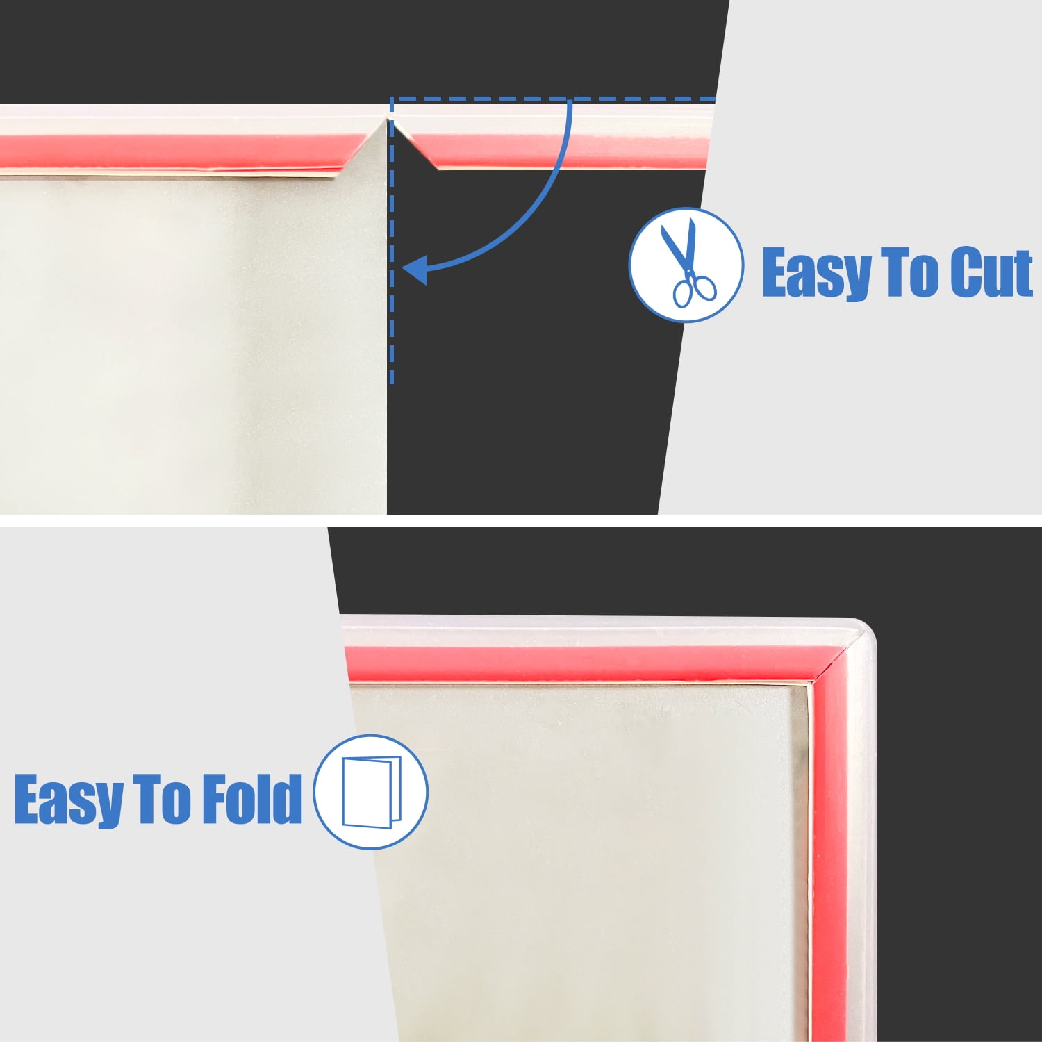 Clear Rubber Edge Trim, Self-Adhesive Clear Rubber Edge Trim, Edge Protector for Sheet Metal, Glasses or Flexi Glasses,, White Color, Fit 3/16"(5mm), U Channel Edge Trim, 20Ft