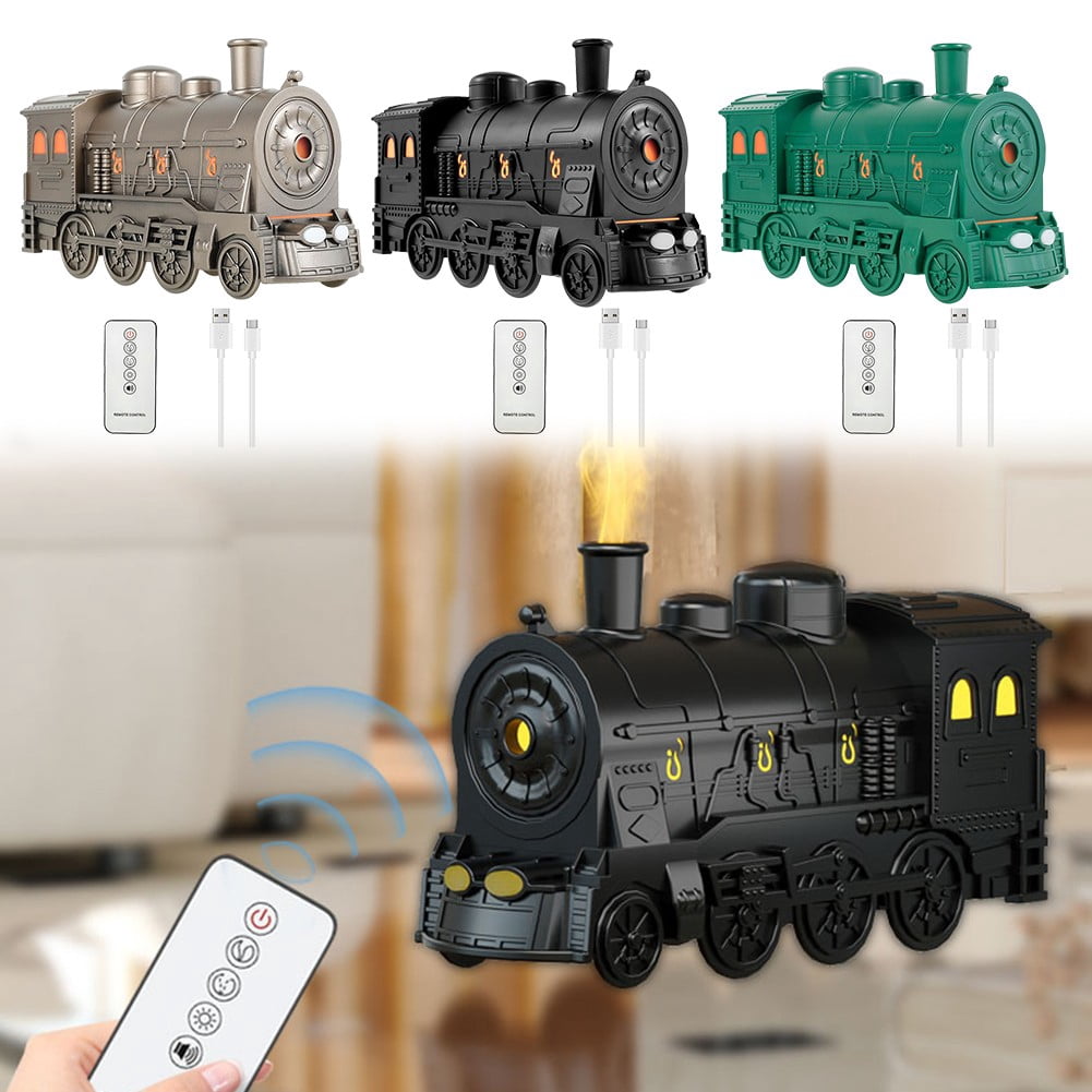 Goodhd Usb Steam Train Essential Oil Diffuser 300Ml Train Humidifier With Telecontrol-Green